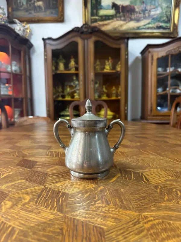 Комплект олов'яний чайник з цукорницею