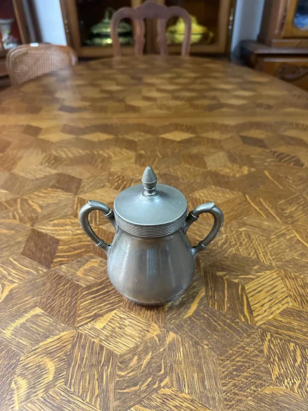 Комплект олов'яний чайник з цукорницею