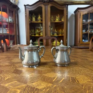 Комплект олов'яний чайник з цукорницею