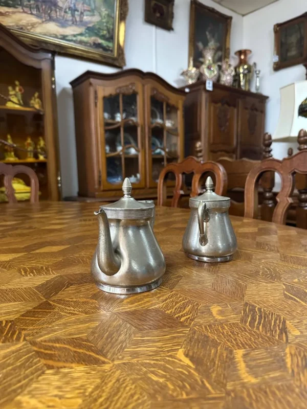 Комплект олов'яний чайник з цукорницею