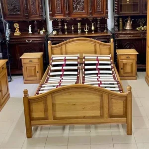 Ліжко дубове 140х200 см з електричними ламелями