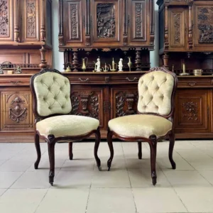 Пара вишуканих стільців у стилі рококо