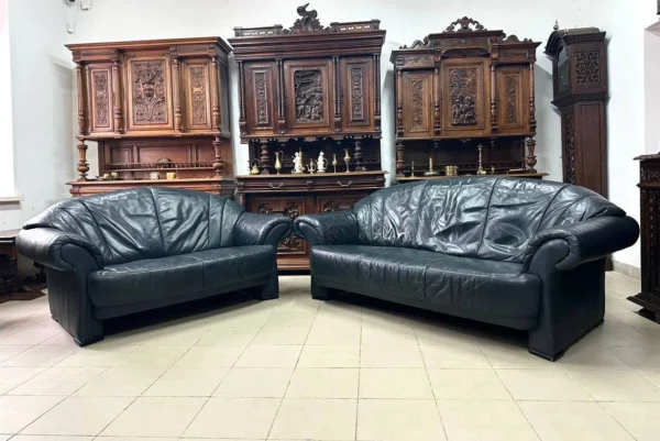 Шкіряний диван-3-ка