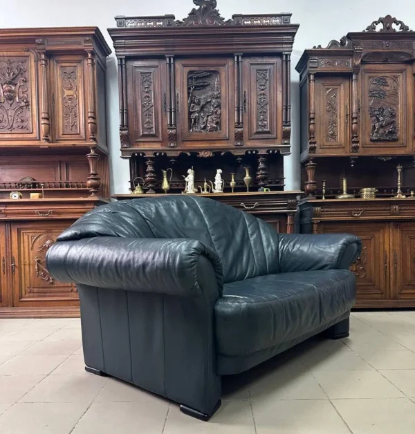 Шкіряний диван-2-ка