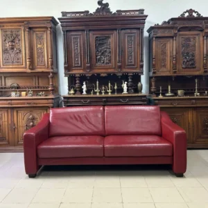 Шкіряний диван-трійка