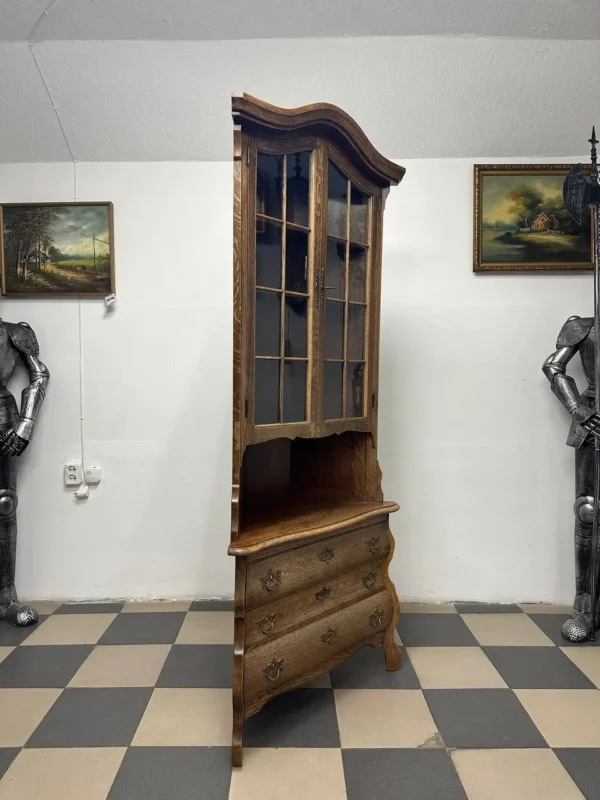 Кутова вітрина дубова