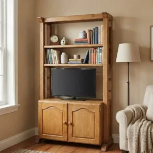 Стелаж з тумбою з масиву дуба