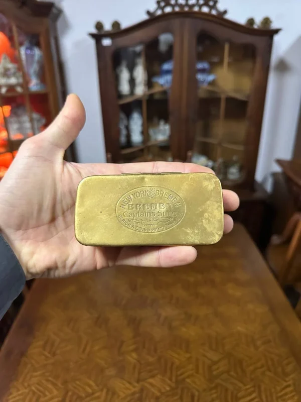 Вінтажний латунний портсигар