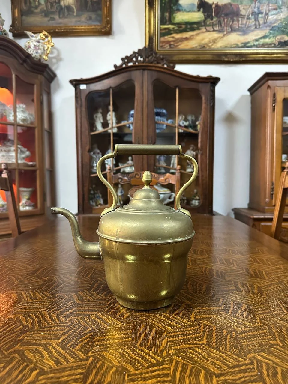 Вінтажний латунний чайник