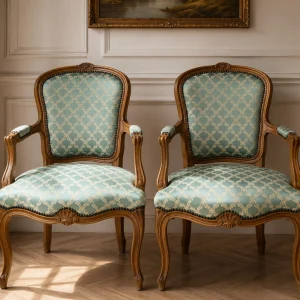 Крісло Louis XV з жакардовою оббивкою