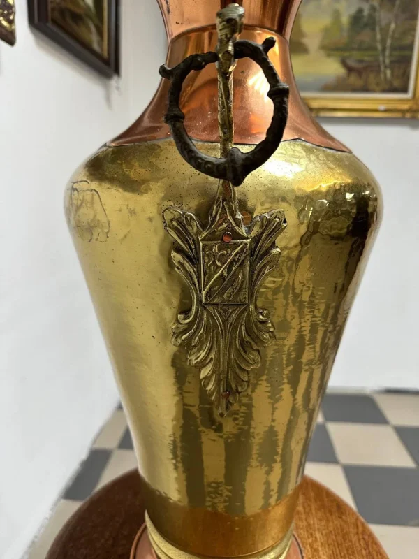 Старовинний мідно-латунний декоративний глек