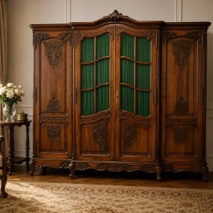 Розкішна шафа у стилі модерн (Art Nouveau) з художнім різьбленням